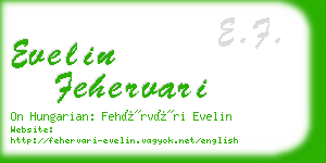 evelin fehervari business card